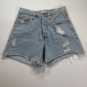 Bohemian Traders Light Blue Distressed Denim Cutoff Shorts